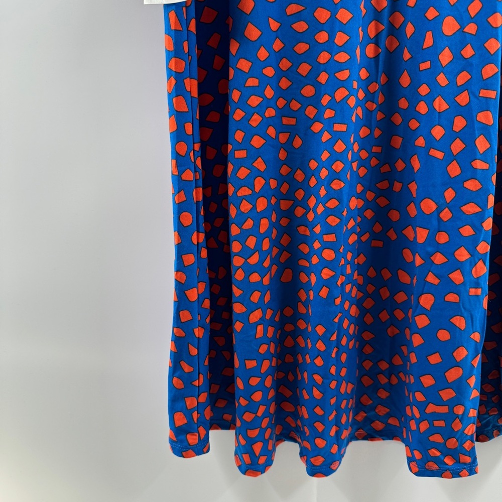 LuLaRoe Azure Skirt NWT – Women’s 2XL Blue & Red Speckled Print - Picture 3 of 4